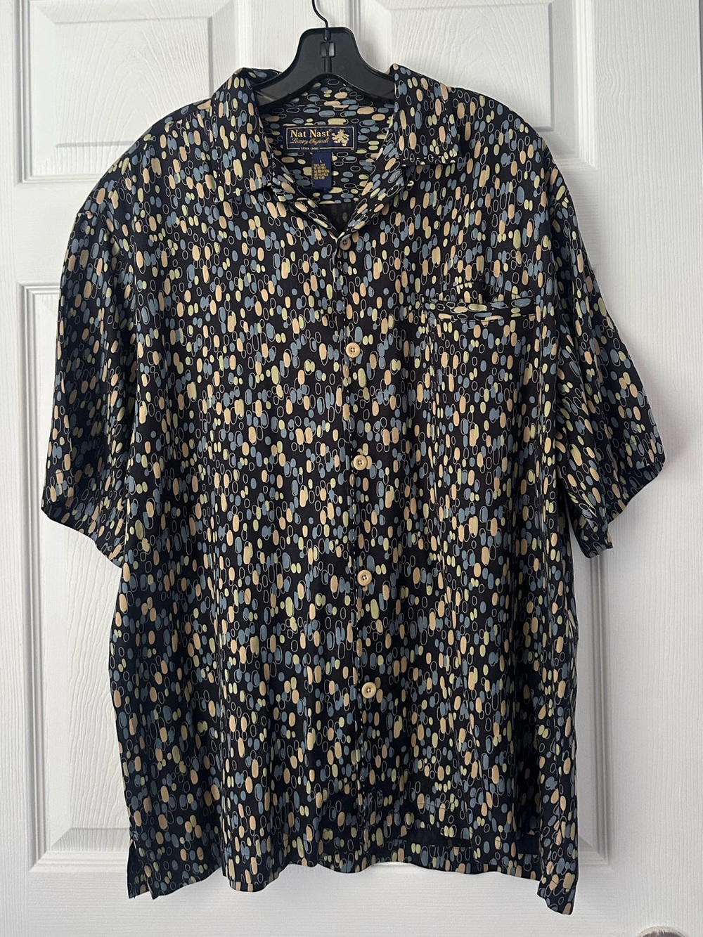 Nat Nast 100% Silk Shirt Size Large